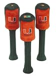 Miami Hurricanes Set of 3 Headcovers