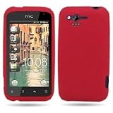 RUBBER RED SOFT GEL Phone Cover Sleeve Silicone SKIN Case for HTC RHYME / BLISS (VERIZON) - SOGA Wireless [SWB198]