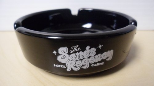 Image of Vintage Ashtray The Sands Regency Hotel Casino Ashtrays Approx. 3 1/2 inches across/wide Collectible (Glass)