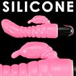 Silicone Ribbed G-spot Rabbit Vibrator Pink