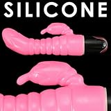 Silicone Ribbed G-spot Rabbit Vibrator Pink