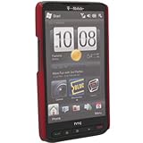 Hard Snap on Back RED Rubberized Cover Sleeve Case for HTC HD2 (T-MOBILE) [ ....