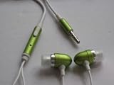 SNY Noise-Canceling Earphones with Microphone and Play/Stop Controller for Apple iPhone and iPhone 3G, Green