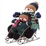 PLUSH SNOWMAN KIDS WITH SLED