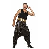 Black Rap Star Pants - Adult Std.