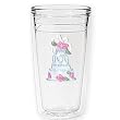 Wedding Cake 12 oz Slimline Insulated Beverage Tumbler, Clear