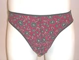 Mens RED/BLACK Thong / Flatlock Front