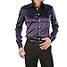 ZERDSKY Men's Slim-Fit Solid Color Dance Prom Dress Shirt