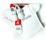 Silly Souls Milk Junkie 4-Piece Baby Gift Set, White/Black, 3-6 Months