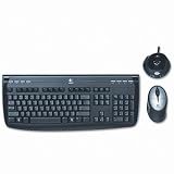 ~:~ LOGITECH, INC. ~:~ 1500 Wireless Rechargeable Keyboard and Mouse Combo, USB/PS/2, Black