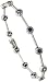 18k White Gold 7 1/4 Bracelet, w/ 0.89 Carat Round Top Light Brown Diamonds & 1.83 Carats Round Cut Blue Sapphire Stones, 3/16 (5mm) wide