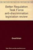 Better Regulation Task Force anti-discrimination legislation review
