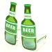 Green Beer Bottle Frat Keg Party Costume Gag Sunglasses