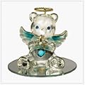 Dec Glass Angel Bear With Heart
