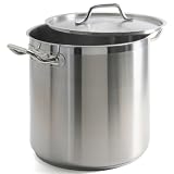 Danesco Gastronome Pro Stainless Steel 14.6-Quart Deep Stock Pot with Lid