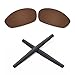 Replacement Lenses & Earsocks Rubber Kits for Oakley Whisker Sunglasses (Bronze Brown-Polarized)