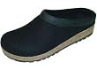 Haflinger Grizzly Wool Felt Clog with Leather Trim