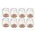 BQLZR Round 26-30mm Transparent Silicon Gel Chair Leg Caps Feet Pads Furniture Table Covers Wood Floor Protectors Pack Of 8