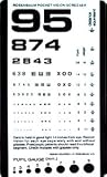 Pocket Size Plastic Eye Chart: 6 3/8 x 3 and one half