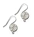 1 pair/2pcs .925 Sterling Silver Round Whirl Ear Wire Earring French Hook With Ring Earring Connector 22mm/Findings/Bright