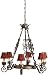 Currey and Company 9221 Iron Abode Chandelier with Customizable Shades