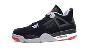 Air Jordan 4 Retro (Black/Cement Grey-Fire Red) Mens & GS (10)