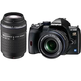 Olympus Evolt E520 10MP Digital SLR Camera with 14-42mm f/3.5-5.6 and 70-300mm f/4.0-5.6 ED Zuiko Lenses