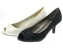 Satin Sandalen Peep Toes Heels Schleife (S120)