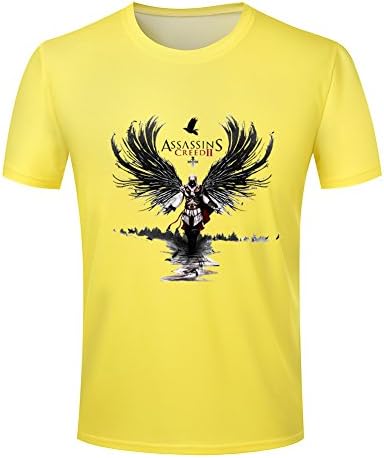 Assassins creed Ezio T Shirt Game peripheral 3 D Custom T-shirt Medium Yellow
