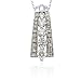 14k White Gold Diamond 5-Stone Ladder Pendant (1/2 cttw, J-K Color, I1 Clarity)