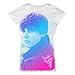 JUSTIN BIEBER - LEAF ON WHITE - WHITE YOUTH GIRLS T-SHIRT (Youth XL (14/16))