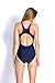 EBMORE® Womens Classic Athletic Backless Sport One Piece Swimsuits Bathing Suit (US 4-6= M, Blue A)