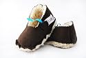 "Mary-Jane" - Baby Foxglove Handmade English Sheepskin Green Bootees (Fit 6-12 Months)