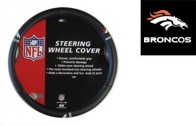 Official NFL License Steering Wheel Cover - Denver Broncos