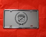 CADILLAC LICENSE PLATE FRAME W/FREE CHROME FRAME