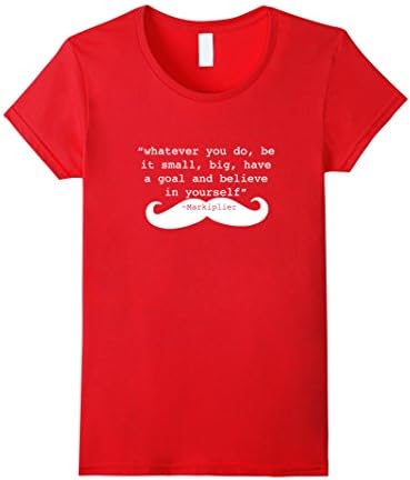 Women's M- arkip-lier quotes t shirt Large Red