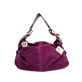 MEGGHI Italian Designer Handbag Hobo Shoulder Bag in Lime, Magenta, Purple, Red or Yellow Suede. Retail Price $435, OUR SALE PRICE $295!
