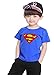 StylesILove Children Superman Inspired Boy Tee Shirt, Blue