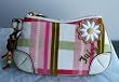 Juicy Couture Daisy Flower Plaid Terry Wristlet Case Bag for IPOD Pink Multi