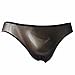 FEESHOW Men's Mesh Sheer Briefs See Through Underwear Black One size