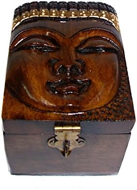 Ratoomal Handcrafted Wooden Box W/G.Budha Face Oxod. Art Home Décor Accent