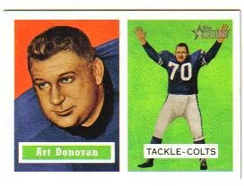 2002 Topps Heritage 1957 Reprints #RAD Art Donovan - Baltimore Colts (Football Cards)