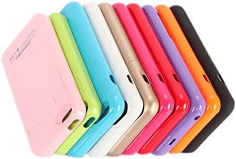 Mobilitivity® Slim Rechargeable Case with 4 LED Lights, Built-in Pop-out Kickstand Holder, 3200 mAh External Battery Backup for iPhone 6 (Gold)