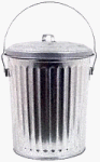 Metal Refuse Container, 6 Gal
