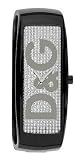 Dolce Gabbana - DW0256- Montre Femme Manchette - Quartz Analogique - Cadran Pierres Blanches - Bracelet Plastique Noir