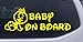 Yellow 42in X 14.7in -- Baby On Board (Girl) Car Window Wall Laptop Decal Sticker