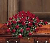 Teleflora's Blooming Red Roses Casket Spray