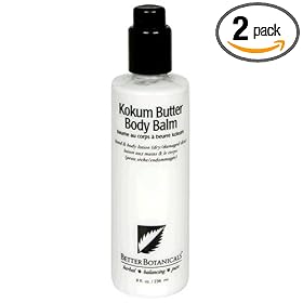 Better Botanicals Kokum Butter Body Balm for Dry/Damaged Skin, 8-Ounce Bottles (Pack of 2)