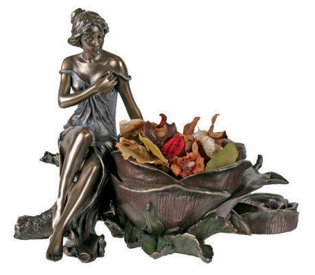Art Nouveau - Rose Maiden Box - Collectible Fairy Decoration Container