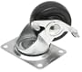 Shepherd 9511  Rubber Wheel Swivel Plate & Side Brake Casters